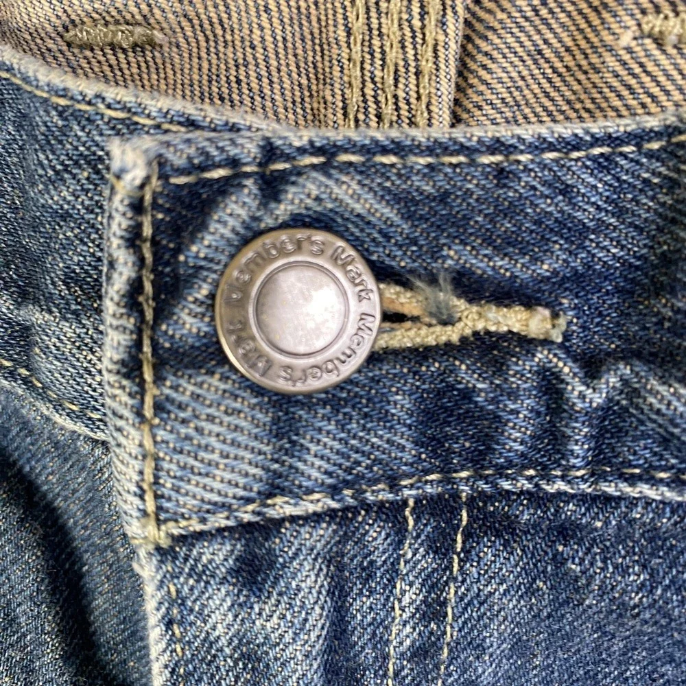 VTG Members Mark Shorts Men 38 Blue Denim Carpenter Workwear Skater Y2K Baggy